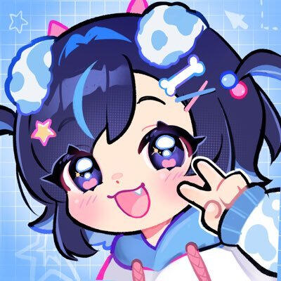 Sitting chibi art + rig niu